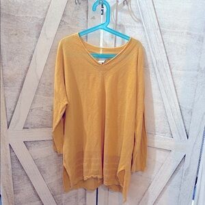 Linen-blend summer V-Neck Sweater